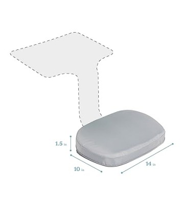 The Surf Cushion, Added Seat Cushion for The Surf Portable Lap Desk, Padded Foam Support for Flexible Seating, Grey (Surf Desk Sold Separately)