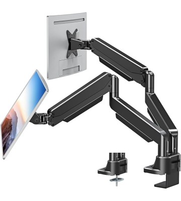 Dual Monitor Stand Fits Max 42 Inch Computer Screen, Heavy Duty Premium Monitor Mount for 2 Monitors, Each Arm Holds up to 33lbs, Ultrawide 2 Monitor Desk Mount, VESA Mount 75x75mm/100x100mm