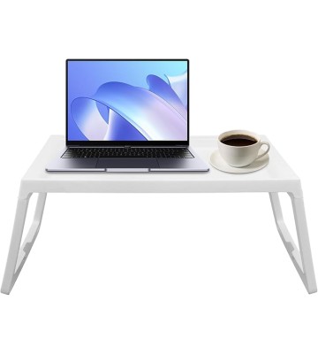 Set of 8 Foldable Laptop Desk Notebook Stand Reading Holder, Portable Mini Bed Table Lap Standing Desk for Bed/Desk White