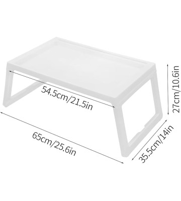 Set of 8 Foldable Laptop Desk Notebook Stand Reading Holder, Portable Mini Bed Table Lap Standing Desk for Bed/Desk White