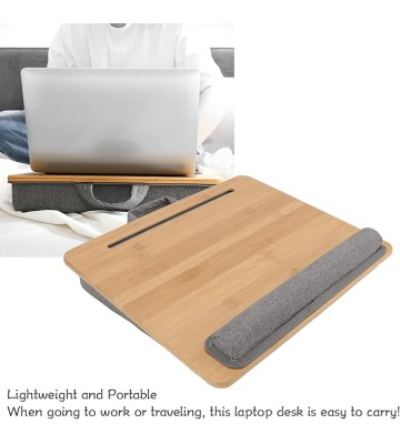 Laptop Desk, Lap Laptop Desk with Pillow Cushion Lap Desk for Laptop with Cushion Laptop Lap Desk Laptop Stand for Home Office Students Use as Computer Laptop Stand, 16.5x13.4in